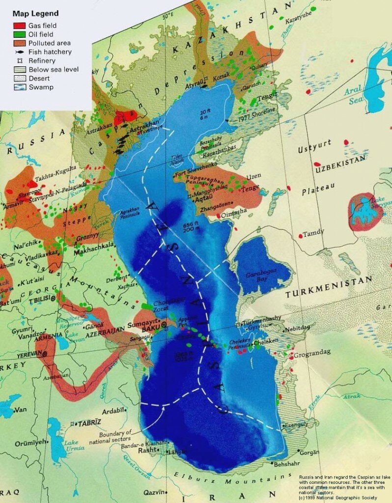 Oil and Gas Field of Caspian Sea
